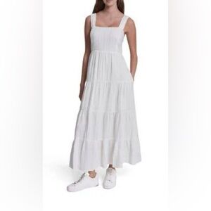White Tiered Maxi Dress